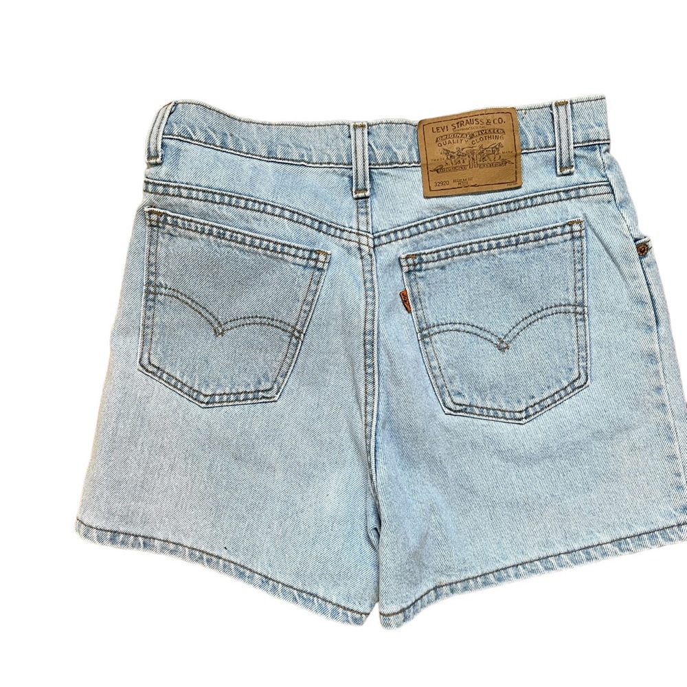 RARE Vintage LEVI'S 920 Orange Tab High Rise Jean Shorts Womens 8 Petite USA
